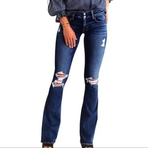 AMERICAN EAGLE ‘Artist Flare’ Distressed Denim Jeans
